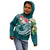 Marshall Islands Polynesian Hoodie Summer Plumeria (Turquoise) - Polynesian Pride