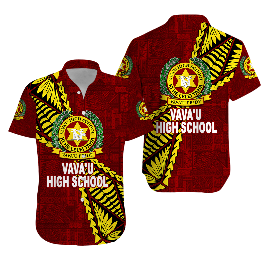 Tonga Vava'u High School Tongan Patterns Hawaiian Shirt - LT12 Unisex Red - Polynesian Pride