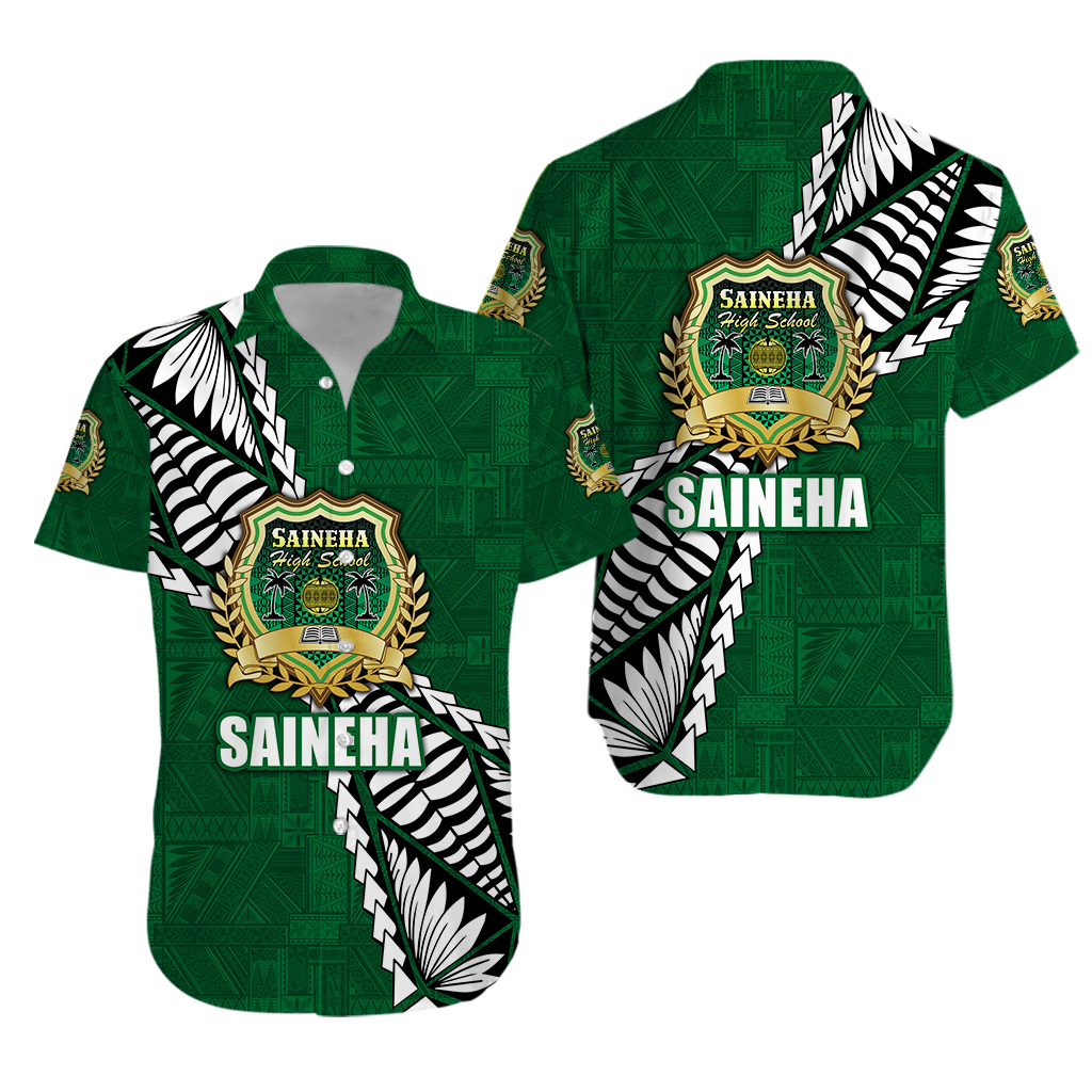 Tonga Saineha High School Tongan Patterns Hawaiian Shirt - LT12 Unisex Green - Polynesian Pride