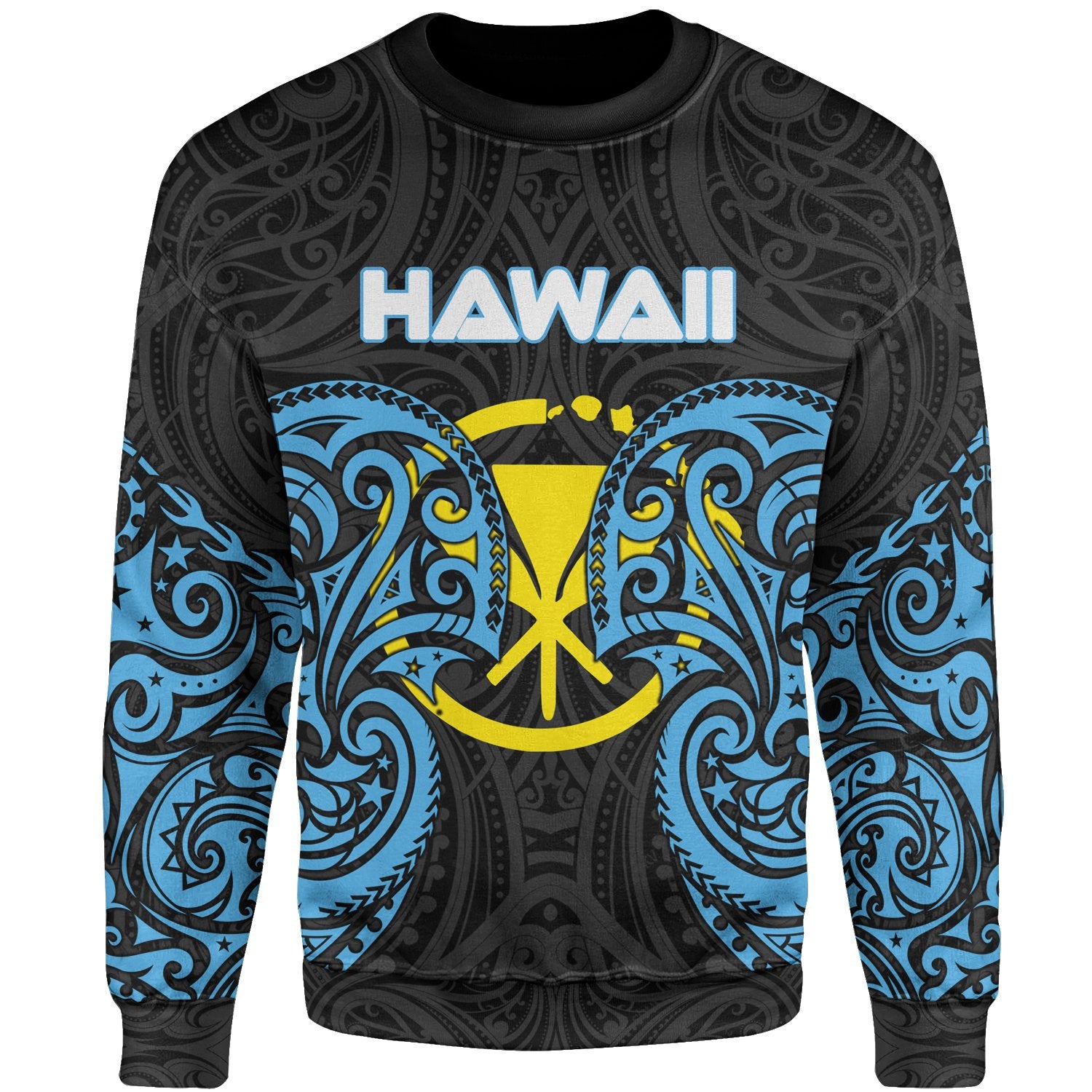 Hawaii Polynesian Sweater - Spirit Style Blue Unisex Blue - Polynesian Pride