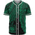 Samoa Polynesian Baseball Shirt - Tribal Wave Tattoo Green Unisex Green - Polynesian Pride