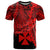 Wallis and Futuna Polynesian T Shirt Tribal Wave Tattoo Red Unisex Red - Polynesian Pride