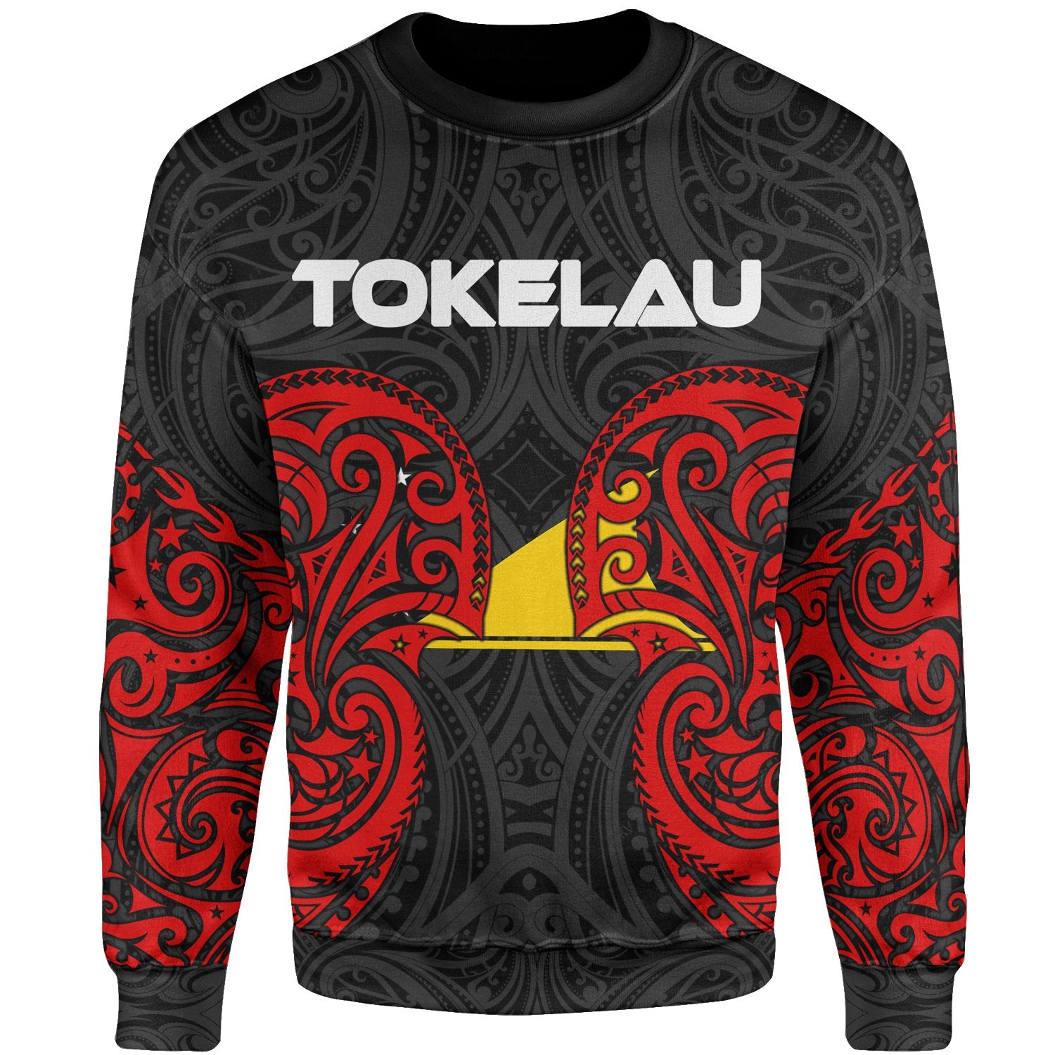 Tokelau Polynesian Sweater - Spirit Style Unisex Black - Polynesian Pride