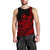 Hawaii Humpback Whale With Hibiscus Tribal Red Men Tank Top - LT12 - Polynesian Pride