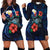 Philippines Polynesian Hoodie Dress - Blue Turtle Hibiscus Blue - Polynesian Pride