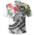 Tahiti Polynesian Polo Summer Plumeria (White) Unisex White - Polynesian Pride