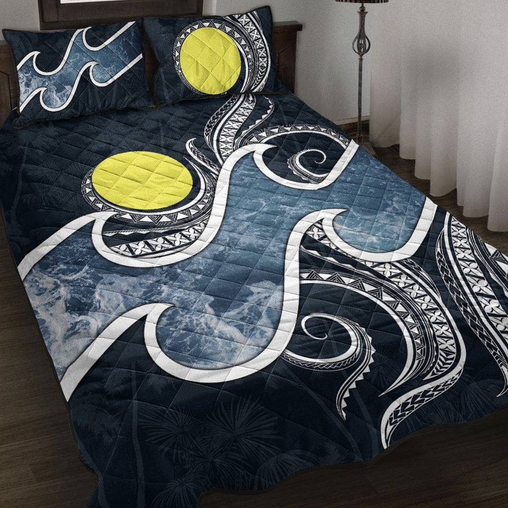 Palau Polynesian Quilt Bet Set - Ocean Style Blue - Polynesian Pride