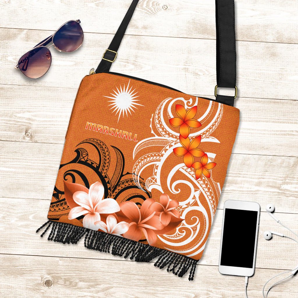 Marshall Islands Boho Handbag - Marshallese Spirit One Style One Size Orange - Polynesian Pride