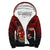 American Samoa Sherpa Hoodie - Manulele Tausala Nuuuli (Ver 2) Red - Polynesian Pride