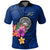 American Samoa Polynesian Polo Shirt Floral With Seal Blue Unisex Blue - Polynesian Pride