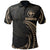 Hawaii Polynesian Polo Shirt Gold Tribal Wave Unisex Black - Polynesian Pride