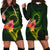 Cook Islands Polynesian Hoodie Dress - Floral With Seal Flag Color Red - Polynesian Pride