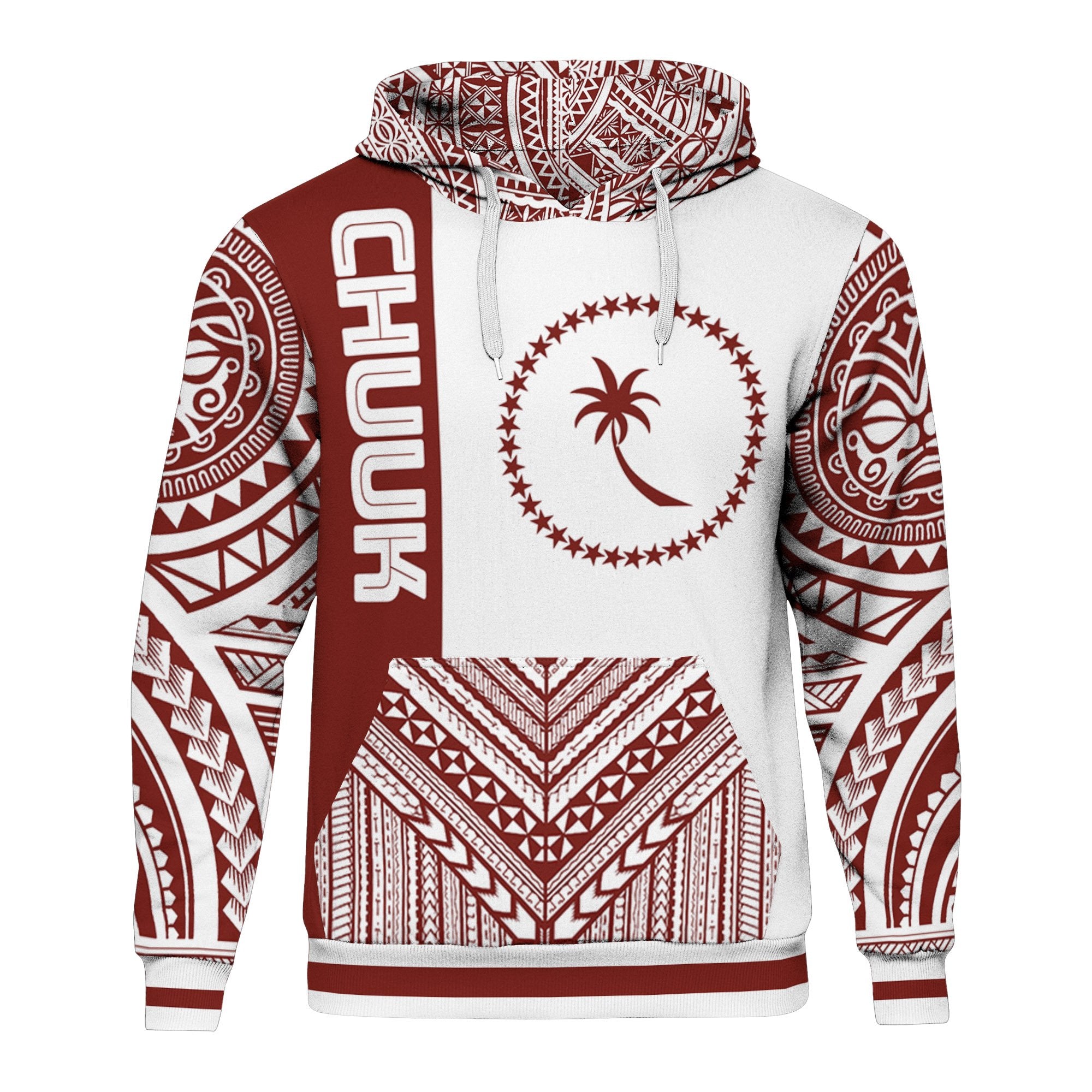 Chuuk Hoodie Polynesian Special Red Style Unisex Red - Polynesian Pride