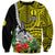 New Caledonia Polynesian Coat Of Arms Mix Tropical Flowers Sweatshirt LT14 Unisex Yellow - Polynesian Pride