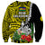 New Caledonia Polynesian Coat Of Arms Mix Tropical Flowers Sweatshirt LT14 - Polynesian Pride