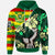 Hawaii Kaimuki High School Custom Polynesian Patronage Hoodie Kaimuki High School Bloods In My Veins LT10 Green - Polynesian Pride