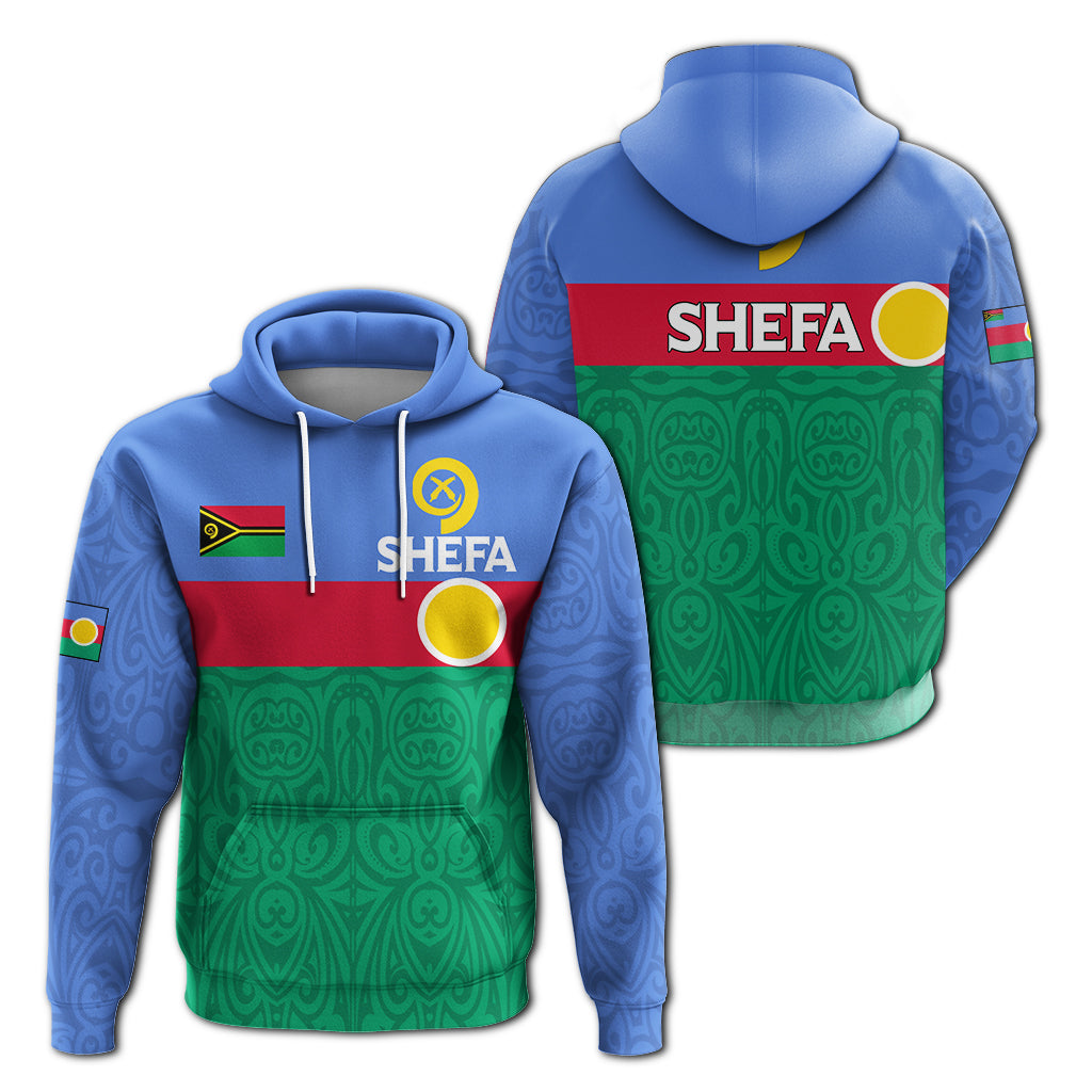 Vanuatu Shefa Province Hoodie Flag Style LT12 Green - Polynesian Pride