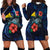 Tokelau Polynesian Hoodie Dress - Blue Turtle Hibiscus Blue - Polynesian Pride