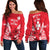 Wallis and Futuna Off Shoulder Sweater Impressive LT13 Red - Polynesian Pride