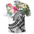 Guam Polynesian Polo Summer Plumeria (White) Unisex White - Polynesian Pride