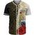 Samoa Polynesian Baseball Shirt - Coat Of Arm With Hibiscus Gold Unisex Gold - Polynesian Pride