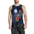 Marshall Islands Polynesian Men Tank Top - Blue Turtle Hibiscus - Polynesian Pride