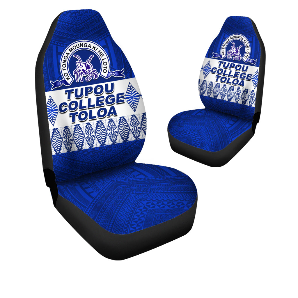 Tupou College Toloa Car Seat Covers Version Special LT13 Universal Fit Blue - Polynesian Pride