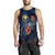 Hawaii Polynesian Men Tank Top - Blue Turtle Hibiscus - Polynesian Pride