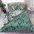 Tonga Polynesian Bedding Set - Leaves And Turtles Green - Polynesian Pride