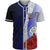 Marshall Islands Polynesian Baseball Shirt - Coat Of Arm With Hibiscus Blue Unisex Blue - Polynesian Pride