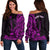 (Custom Personalised) Hawaii Polynesian Off Shoulder Sweater Ukulele Purple LT13 Purple - Polynesian Pride