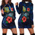 Tuvalu Polynesian Hoodie Dress - Blue Turtle Hibiscus Blue - Polynesian Pride