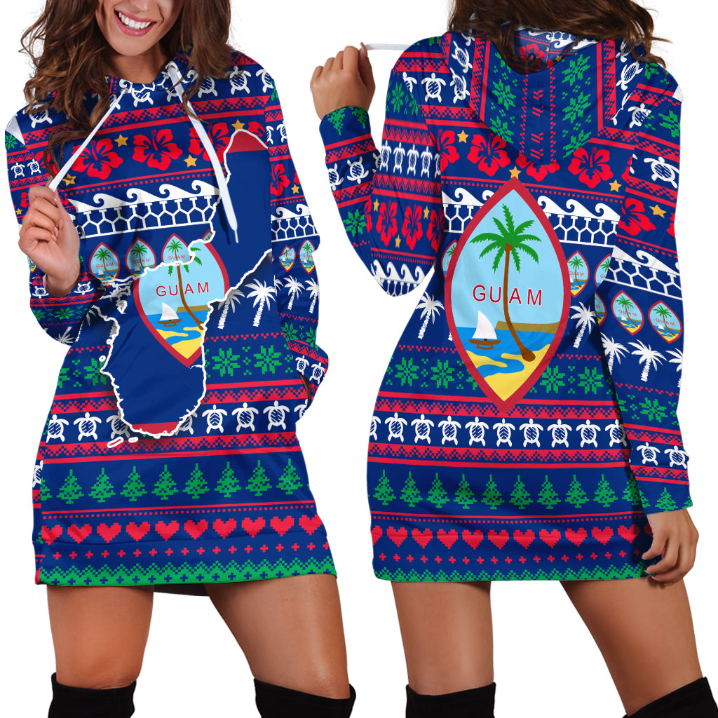 Guam Christmas Hoodie Dress Ugly Christmas Polynesian Pride