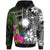 Marshall Islands Hoodie Turtle Plumeria Banana Leaf Unisex Black - Polynesian Pride