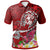 Tonga Polo Shirt Turtle Plumeria (RED) Unisex Red - Polynesian Pride