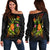 Tuvalu Polynesian Women's Off Shoulder Sweater - Legend of Tuvalu (Reggae) Art - Polynesian Pride