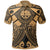 Fsm Custom Polo Shirt Gold Seal with Polynesian Tattoo Unisex Gold - Polynesian Pride