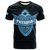 Custom Tavarua Fiji Tapa Tribal T Shirt LT12 Unisex Blue - Polynesian Pride