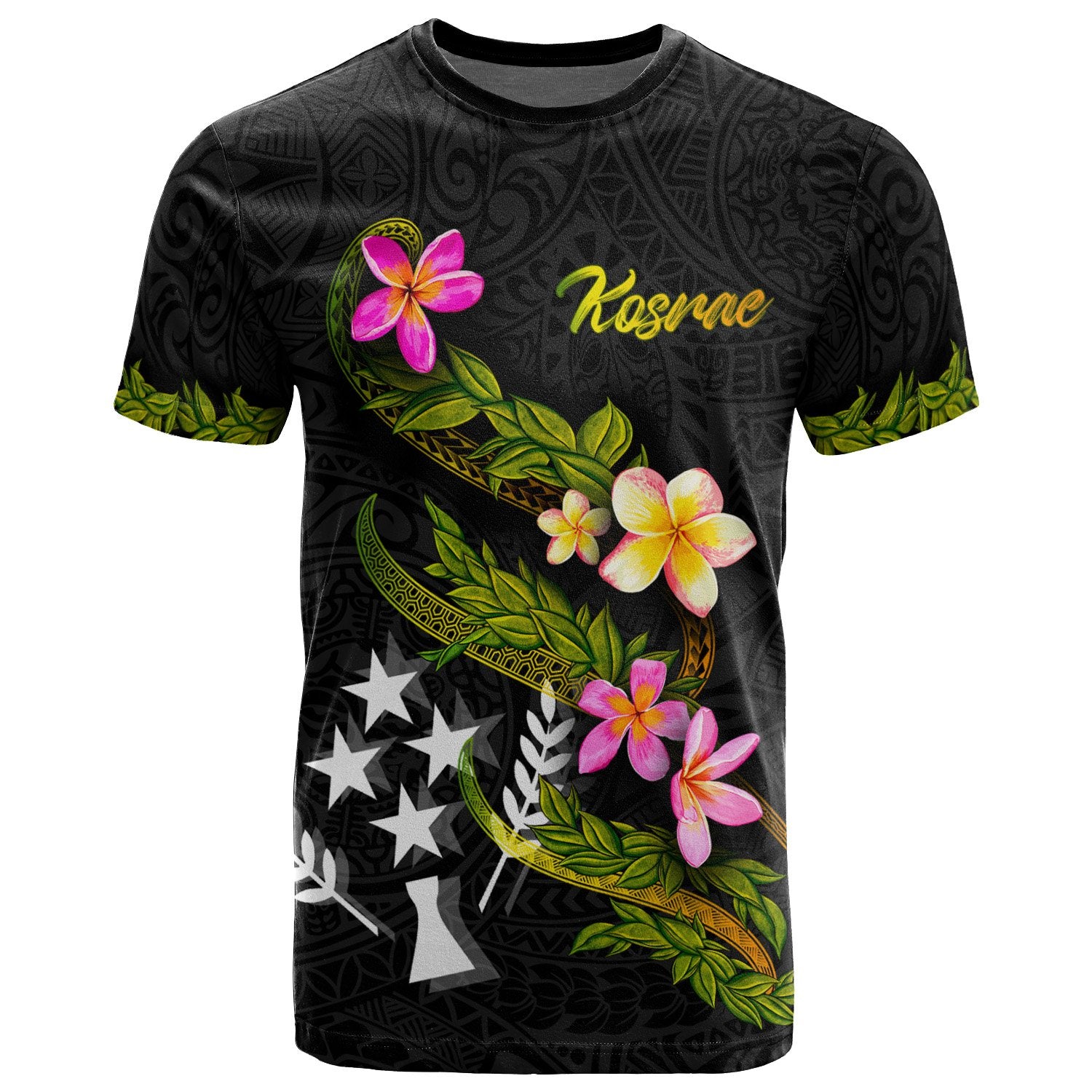 Kosrae Polynesian T Shirt Shirt Tropical Summer Unisex Black - Polynesian Pride