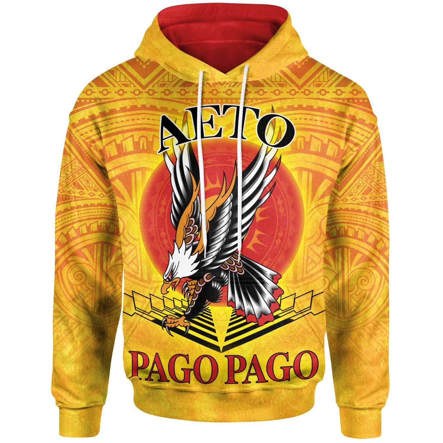 American Samoa Hoodie Pago Pago Aeto (Ver 2) Unisex Yellow - Polynesian Pride