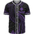 Wallis and Futuna Polynesian Baseball Shirt - Purple Tribal Wave Unisex Purple - Polynesian Pride