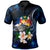 Tonga Polynesian Polo Shirt Turtle With Plumeria Flowers Unisex Blue - Polynesian Pride