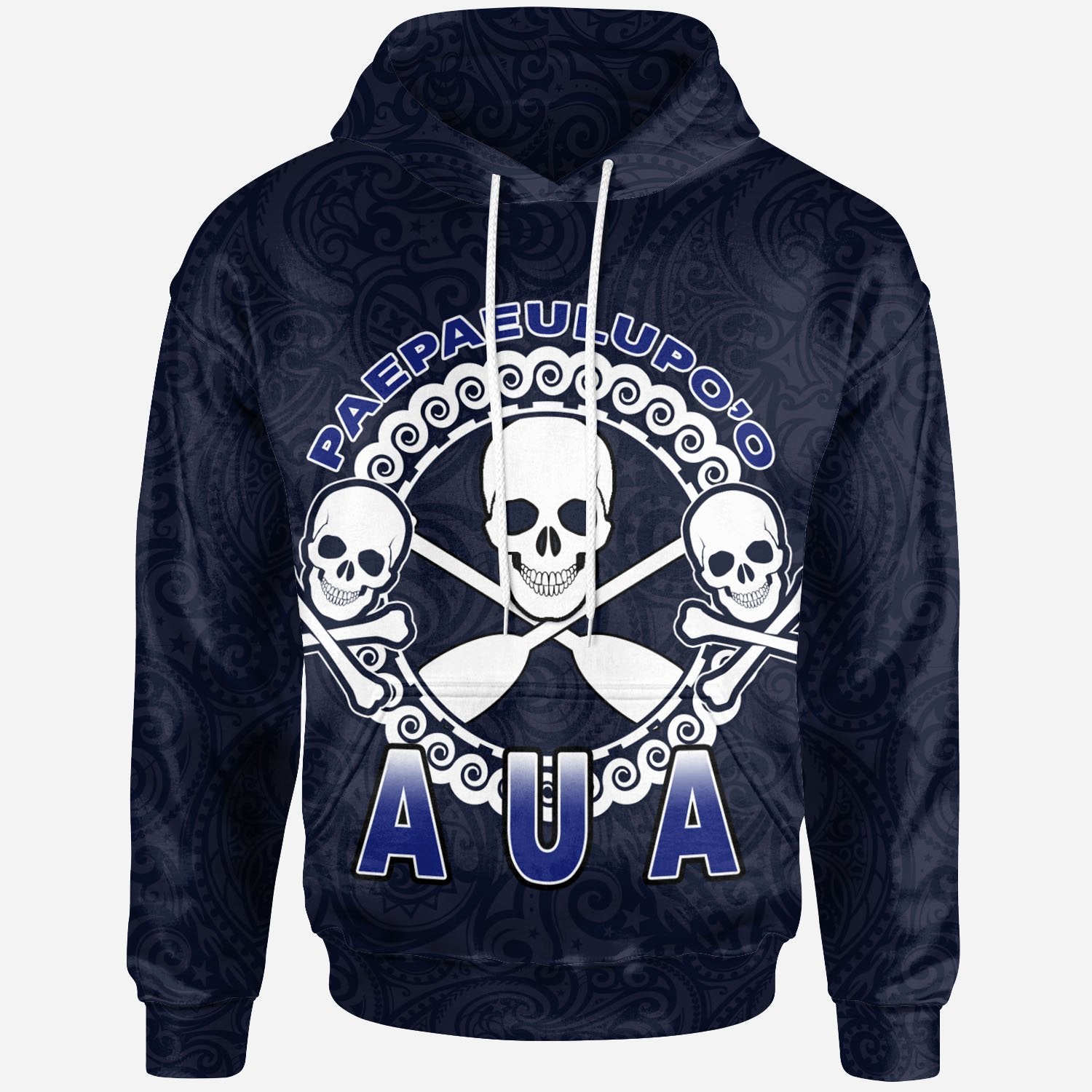 American Samoa Hoodie Paepaeulupoo Aua Unisex Blue - Polynesian Pride