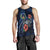 Pohnpei Polynesian Men Tank Top - Blue Turtle Hibiscus - Polynesian Pride