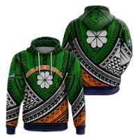Kwajalein Atoll Tribal Pattern Hoodie LT12 Pullover Hoodie Green - Polynesian Pride