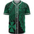 Wallis and Futuna Polynesian Baseball Shirt - Tribal Wave Tattoo Green Unisex Green - Polynesian Pride