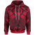 Pohnpei Hoodie Red Seal with Polynesian Tattoo Unisex Red - Polynesian Pride