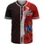 Cook Islands Polynesian Baseball Shirt - Coat Of Arm With Hibiscus Unisex Red - Polynesian Pride