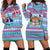 Fiji Christmas Hoodie Dress - Ugly Christmas - LT12 Blue - Polynesian Pride