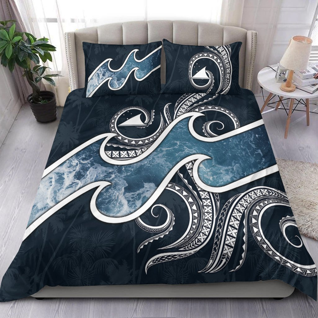 Tokelau Polynesian Bedding Set - Ocean Style Blue - Polynesian Pride